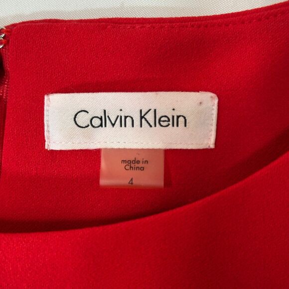 Calvin Klein Sleeveless Red Mini Dress Bodycon - Picture 2 of 8
